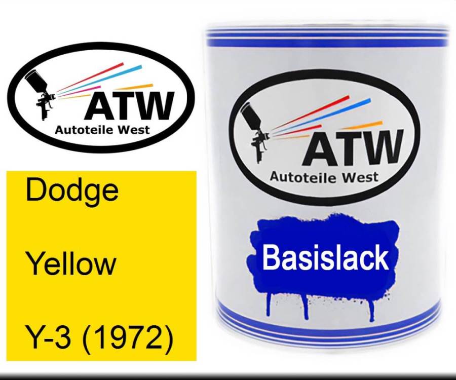 Dodge, Yellow, Y-3 (1972): 1L Lackdose, von ATW Autoteile West.